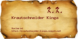 Krautschneider Kinga névjegykártya